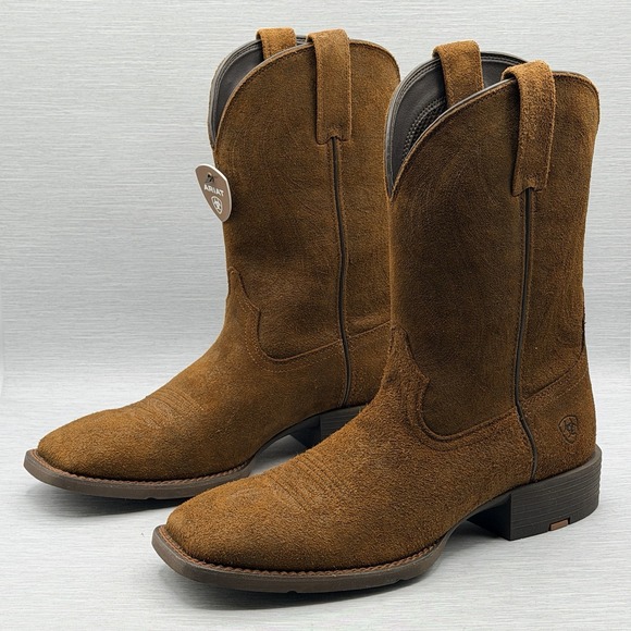 Ariat Other - Ariat Men's 10.5 Brown Suede Cowboy Boots Square Toe Sport Big Country Roughout